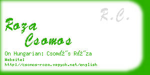 roza csomos business card